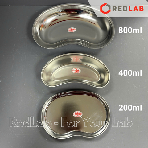 Khay đậu inox cạn / sâu 200 400 800 ml (nhỏ trung lớn) dùng đựng mẫu, dụng cụ trong lab thí nghiệm, có VAT