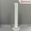 Ống đong nhựa PP vạch nổi trắng ONELAB 10 25 50 100 250 500 1000 2000 ml, đáy lục giác, chịu nhiệt, có VAT