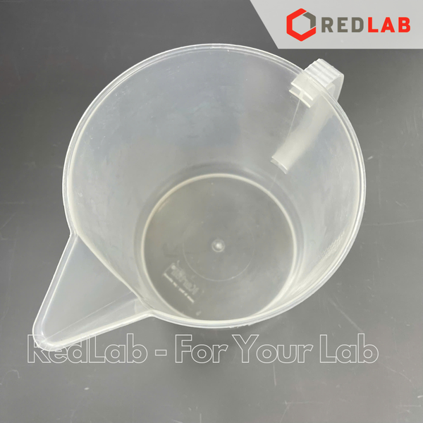 Ca nhựa PP có quai KARTELL chia vạch nổi trắng, dáng thấp 500 1000 2000 3000 5000 ml, Measuring Jugs short form, có VAT