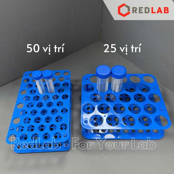 Giá đựng ống ly tâm 15ml / 50ml BIOLOGIX (giá đỡ ống falcon 25 / 50 vị trí) nhựa PP, có thể tháo lắp, có VAT