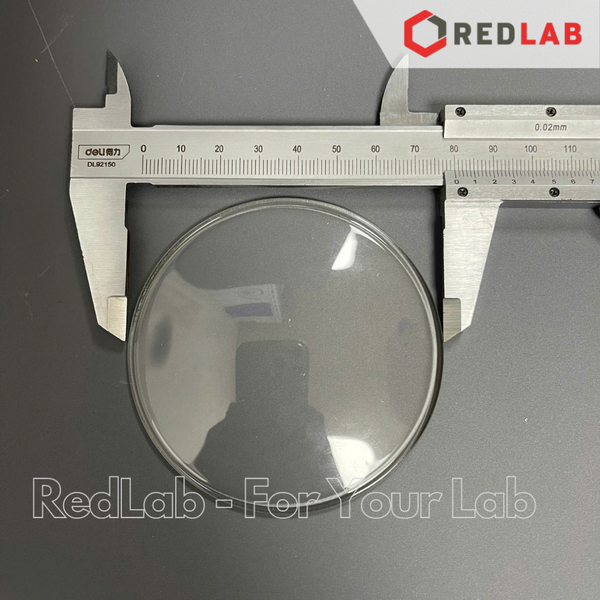 Mặt kính đồng hồ DINLAB đường kính 50 60 70 80 90 100 125 150 180 200 mm, dùng trong thí nghiệm, có VAT