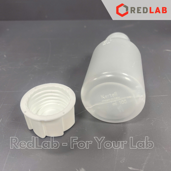 Chai nhựa PP miệng rộng, chia vạch KARTELL 50 100 250 500 1000 ml, graduated wide neck bottles, autoclavable, có VAT