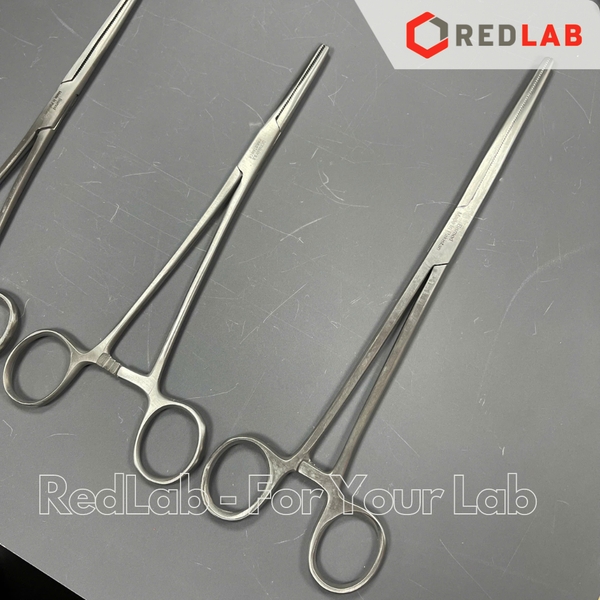 Pen / panh kẹp thẳng / cong Pakistan 12 14 16 18 20 24 cm, không mấu, có gờ, dùng trong lab thí nghiệm, có VAT