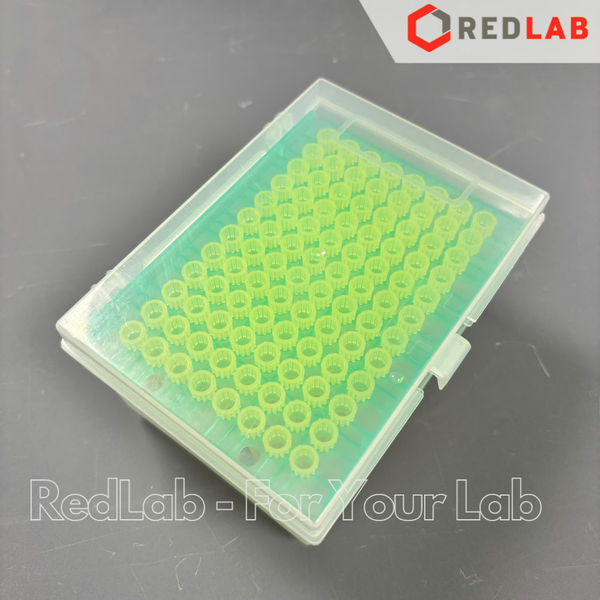 [Hộp 96 cái] Đầu tip vàng 200ul có khía APTACA 4202/E, nhựa PP, có thể hấp autoclave, có VAT