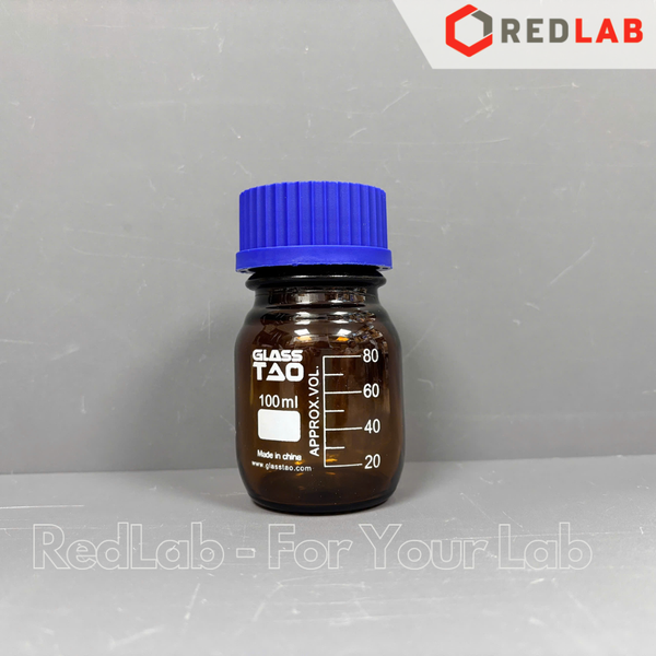 Chai trung tính nâu nắp vặn xanh GlassTAO 50 100 250 500 1000 2000 ml, đựng mẫu thí nghiệm kị sáng, có VAT