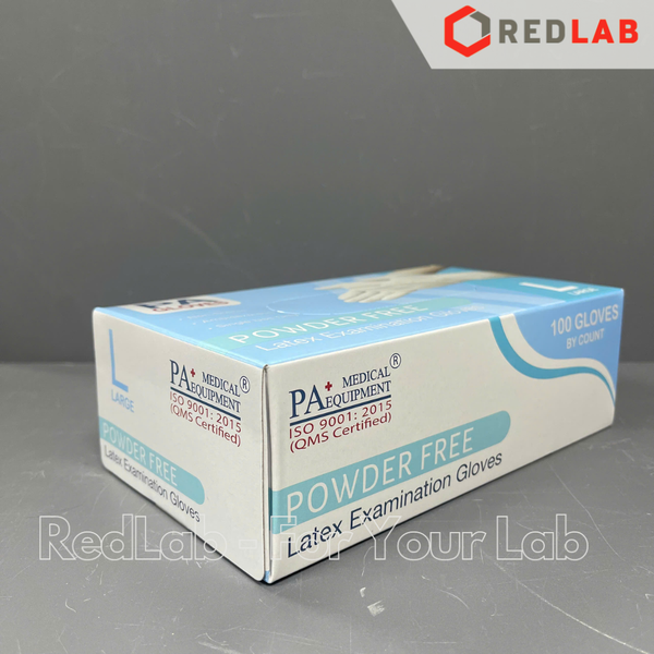 [Hộp 50 đôi] Găng tay cao su latex Không bột PA Gloves size S M L dùng trong thí nghiệm, có VAT