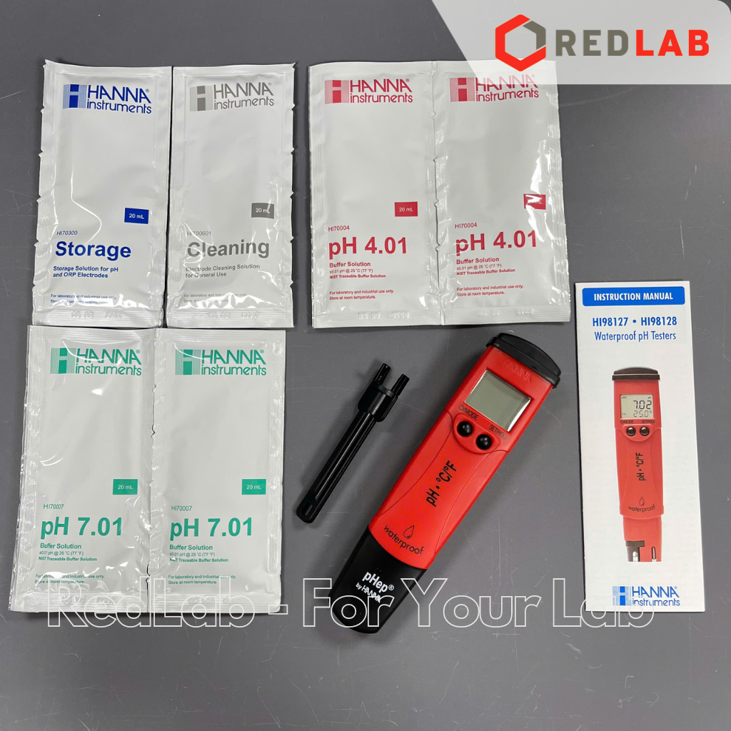 Bút đo pH / Nhiệt độ ứng dụng đa lĩnh vực, 2 số lẻ 0.01 pH Hanna HI98128, có bù nhiệt, giá tốt, có VAT
