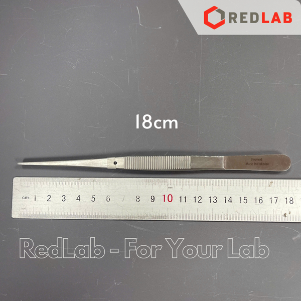 Nhíp thẳng đầu nhọn Pakistan 14 16 18 20 cm, dùng trong lab thí nghiệm, có VAT