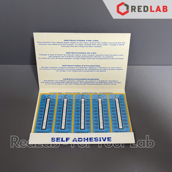 Dụng cụ kiểm tra nhiệt độ Thermax hãng TMC 10 Level, range A B C D E (pack 10 temperature indicating strips) có VAT