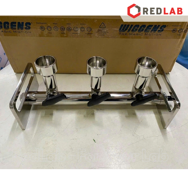 Bộ Manifold 3 nhánh thép không gỉ WIGGENS BioVac320 (167110-23) dùng lọc vi sinh thí nghiệm (chưa gồm phễu) có VAT