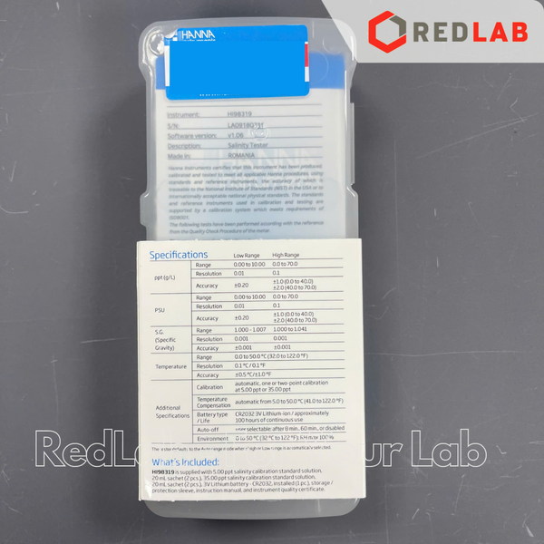 Bút Đo Độ Mặn / Nhiệt Độ Trong Thủy Sản MỚI Hanna HI98319, giá tốt, có VAT