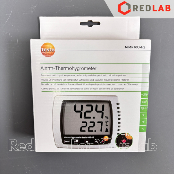 Máy đo nhiệt độ, độ ẩm TESTO 608 H2 (0560 6082) nhiệt ẩm kế -10 đến +70 °C, 2 đến 98 %RH, chính hãng, có VAT
