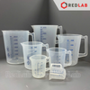 Ca nhựa PP có quai in vạch xanh ONELAB 100 250 500 1000 2000 3000 5000 ml, cốc đong thí nghiệm, chịu nhiệt, có VAT