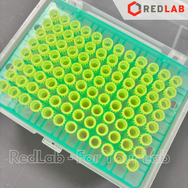 [Hộp 96 cái] Đầu tip vàng 200ul có khía APTACA 4202/E, nhựa PP, có thể hấp autoclave, có VAT