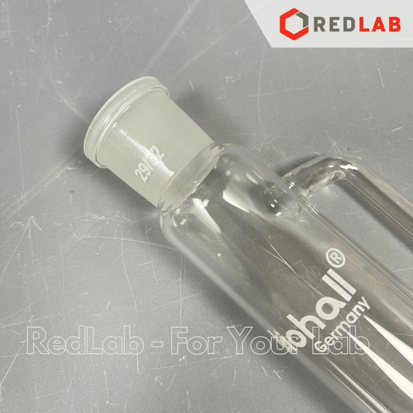 Bình lắng gạn hình trụ BIOHALL khóa nhựa PTFE 50 100 250 500 1000 ml - 2 đầu nhám 29/32, thủy tinh boro 3.3, có VAT