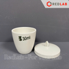 Chén nung sứ có nắp ONELAB Ø 30 40 50 100 200 300 ml, chịu nhiệt, dùng nung đốt mẫu thí nghiệm, có VAT
