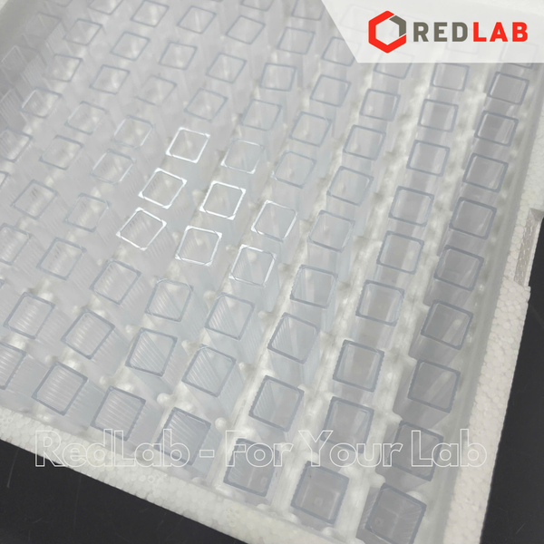 [Hộp 100 cái] Cuvet nhựa PS 1015 10x10x45mm 2-4 ml Aptaca -  cho máy quang phổ (chưa gồm nắp), có VAT