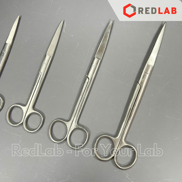 Kéo thẳng 2 đầu nhọn Pakistan 12 14 16 18 20 cm, dùng trong lab thí nghiệm, có VAT