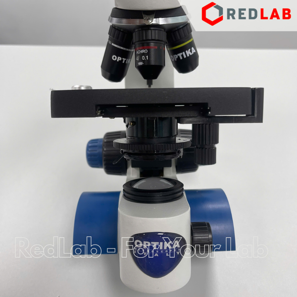 Kính hiển vi quang học 2 mắt hãng OPTIKA model B-69, Vật kính 4x 10x 40x 100x (dầu), LED 1W, có VAT