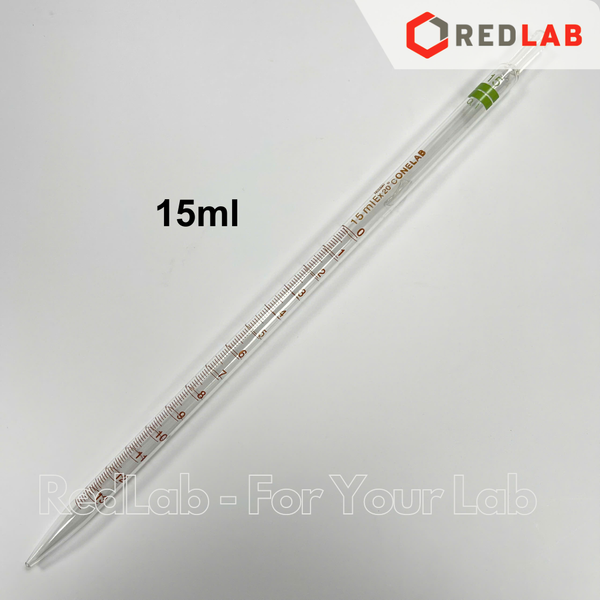 Pipet thẳng chia vạch loại dài ONELAB 0.1 0.2 0.5 1 2 5 10 15 20 25 50 ml, ống hút thủy tinh thí nghiệm, có VAT