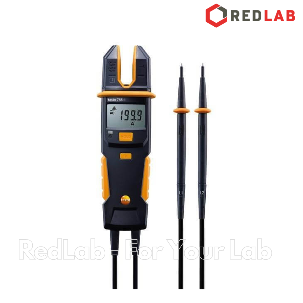 Máy kiểm tra dòng / áp TESTO 755-1 (0590 7551) dải đo 6 đến 600 V, 0.1 đến 200 A, 30 đến 100 kOhm, chính hãng, có VAT