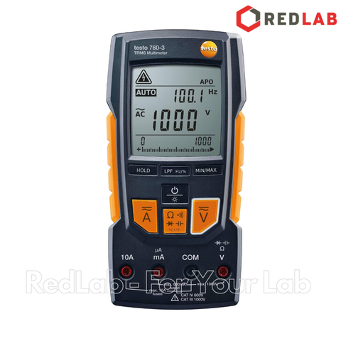 Vạn năng kế kỹ thuật số TESTO 760-3 (0590 7603) 0.1 - 1000 V, 0.1 μA đến 10 A, 0.01 - 60.00 MOhm, 0.001 Hz - 60.00 MHz
