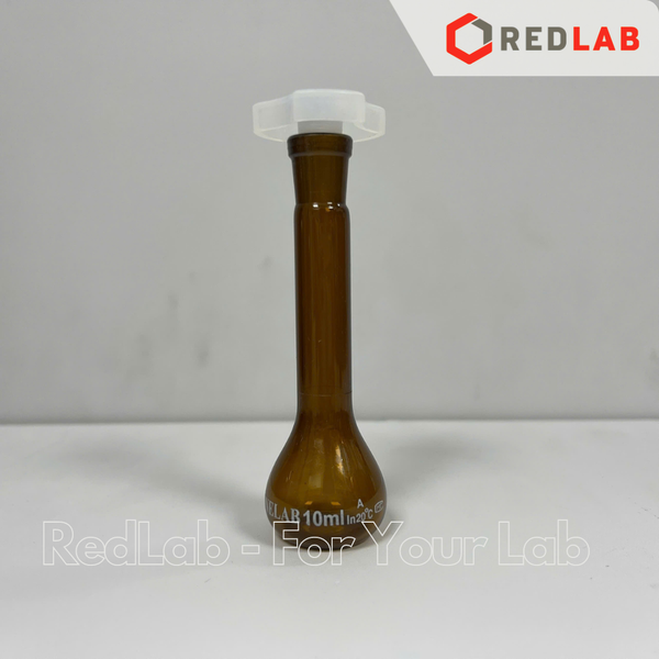 Bình định mức Nâu nút nhựa ONELAB 10 25 50 100 250 500 1000 2000 ml, dùng định mức mẫu thí nghiệm, có VAT