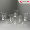 Cốc thủy tinh thấp thành ISOLAB 10 25 50 100 150 250 400 600 ml 1L 2L 5L, beaker - cốc đốt chịu nhiệt boro 3.3, có VAT