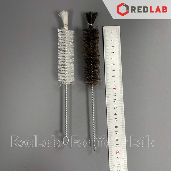 Chổi rửa dụng cụ thí nghiệm 20 30 40 cm trắng / đen, cọ rửa ống nghiệm, ống đong, cốc, chai, bình phòng lab, có VAT
