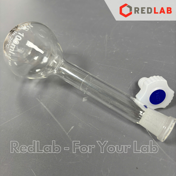 Bình định mức trắng nút nhựa GENLAB 5 10 20 25 50 100 200 250 500 1000 2000 ml, dùng định mức mẫu thí nghiệm, có VAT