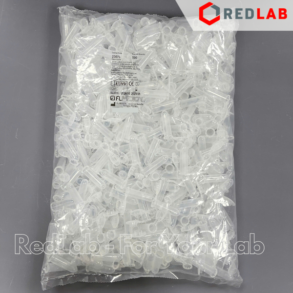 [Gói 500 cái] Ống ly tâm dạng eppendorf FL Medical - Ý 1.5ml (23053), 2ml (23073) microtubes liền nắp, có VAT