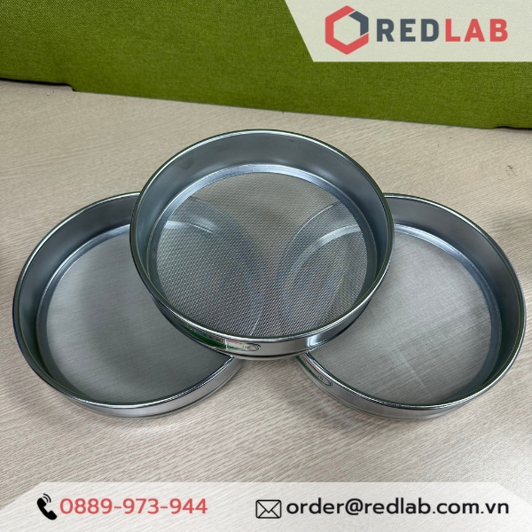 [Đặt trước] Sàng rây thí nghiệm Ø 300mm, cao 70mm lỗ vuông / lỗ tròn nhiều kích thước, có VAT