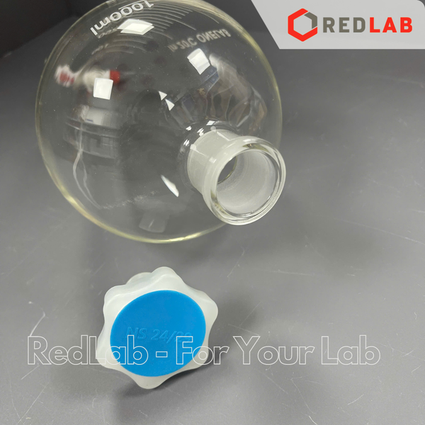 Phễu chiết quả lê khoá nhựa PTFE ONELAB kẻ vạch 60 125 250 500 1000 2000 ml, bình lắng gạn thủy tinh thí nghiệm, có VAT