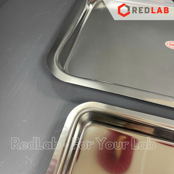 Khay inox chữ nhật 17x22x2cm, 22x32x2cm, khây đựng dụng cụ thí nghiệm, có VAT