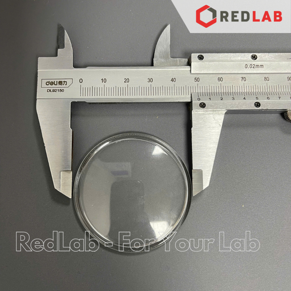 Mặt kính đồng hồ DINLAB đường kính 50 60 70 80 90 100 125 150 180 200 mm, dùng trong thí nghiệm, có VAT