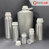 Chai nhôm 50 100 250 500 1000 ml, nắp khóa nhựa trắng, nắp đệm hạn chế bay hơi, có VAT