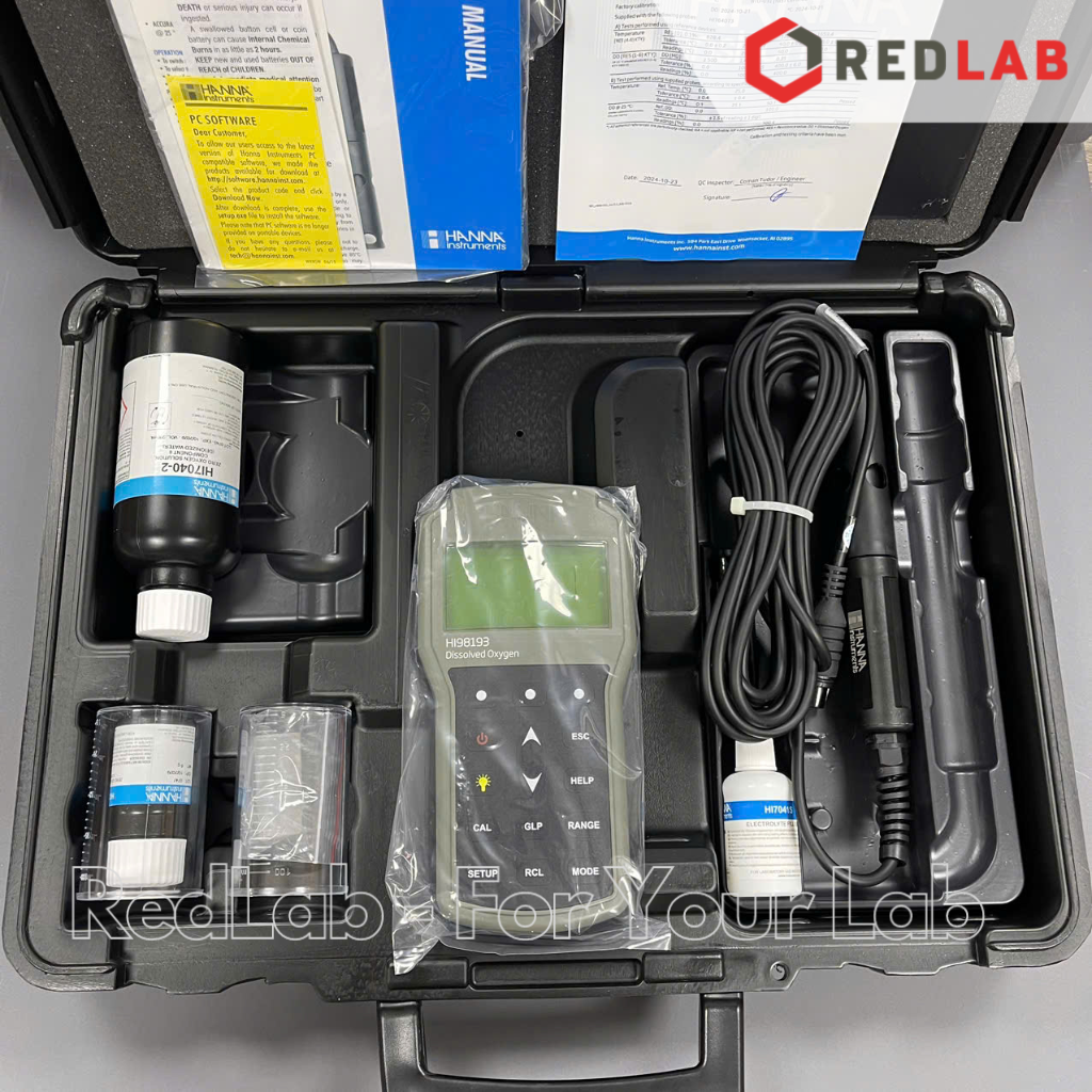 Máy đo nhiệt độ / oxy hoà tan Hanna HI98193, giá tốt, có VAT