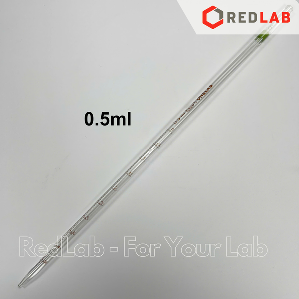 Pipet thẳng chia vạch loại dài ONELAB 0.1 0.2 0.5 1 2 5 10 15 20 25 50 ml, ống hút thủy tinh thí nghiệm, có VAT