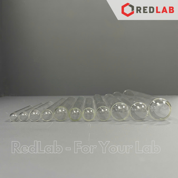 Ống nghiệm trơn không vành ONELAB Ø 12 13 16 18 20 25 30 mm, thuỷ tinh boro 3.3 chịu nhiệt, có VAT
