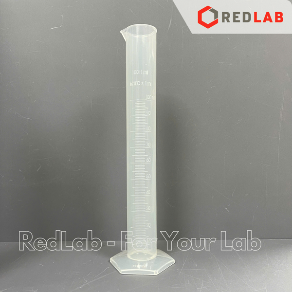 Ống đong nhựa PP vạch nổi trắng ONELAB 10 25 50 100 250 500 1000 2000 ml, đáy lục giác, chịu nhiệt, có VAT