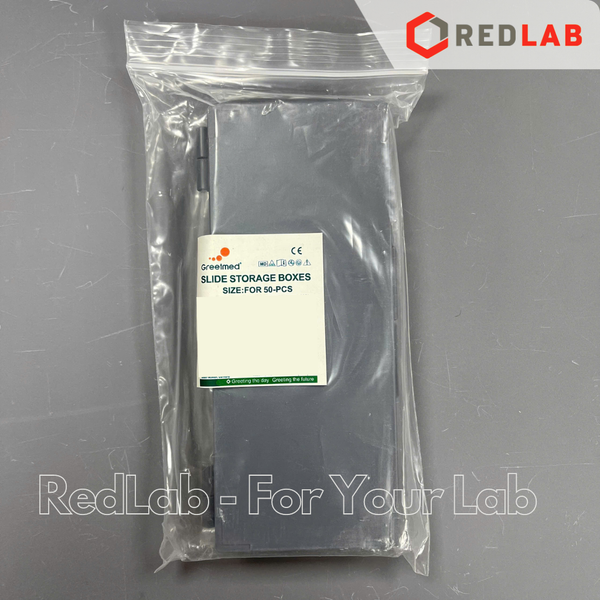 Hộp đựng lam kính hiển vi GREETMED 50 / 100 vị trí, slide box dùng lưu trữ lam trong thí nghiệm, xét nghiệm, có VAT