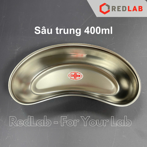 Khay đậu inox cạn / sâu 200 400 800 ml (nhỏ trung lớn) dùng đựng mẫu, dụng cụ trong lab thí nghiệm, có VAT