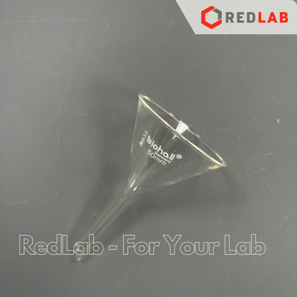 Phễu thuỷ tinh BIOHALL Class A Ø 25 35 50 55 65 70 75 100 120 125 150 mm, thuỷ tinh Boro 3.3, funnel thí nghiệm, có VAT