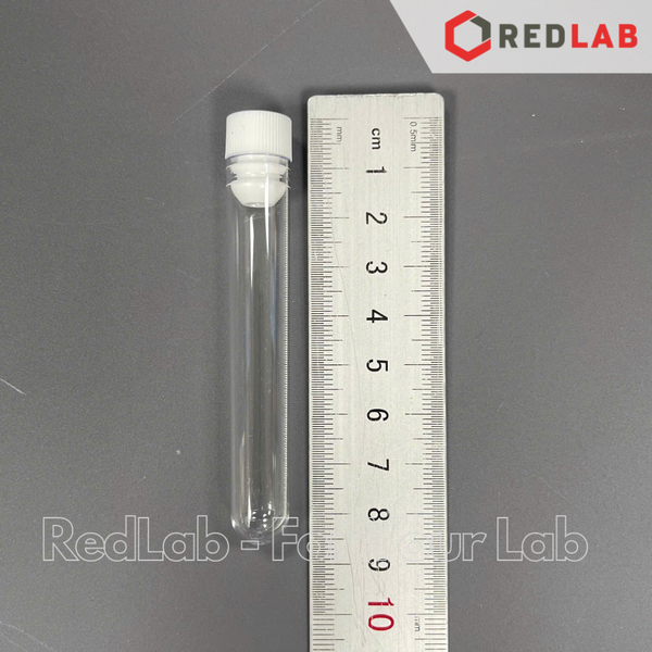 Ống nghiệm nhựa PS 5ml 12x75mm có nắp đậy trắng, không nhãn Hồng Thiện Mỹ, có VAT