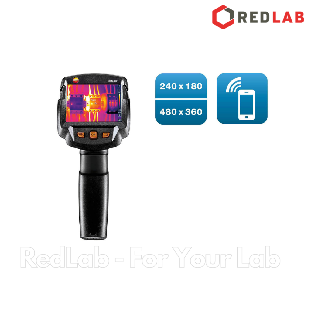 Máy ảnh nhiệt TESTO 871 (0560 8712) phân giải hồng ngoại 240 x 180 pixels, -30 đến +100° C / 0 đến +650°C, có VAT