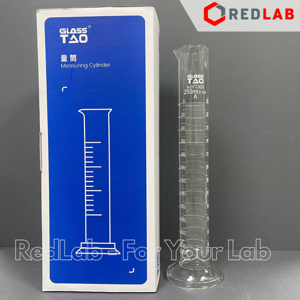 Ống đong thủy tinh GlassTAO Class A 10 25 50 100 250 500 1000 2000 ml, dùng đong mẫu thí nghiệm, có VAT