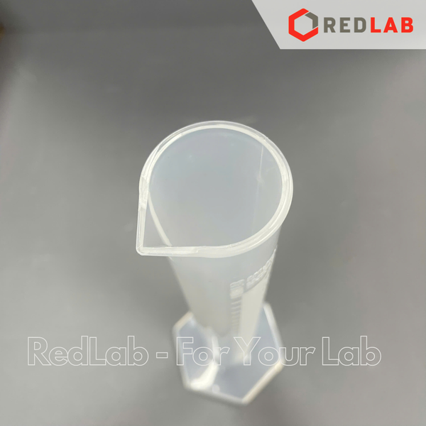 Ống đong trắng nhựa PP vạch nổi trắng ISOLAB Class B, 10 25 50 100 250 500 1000 ml, có VAT
