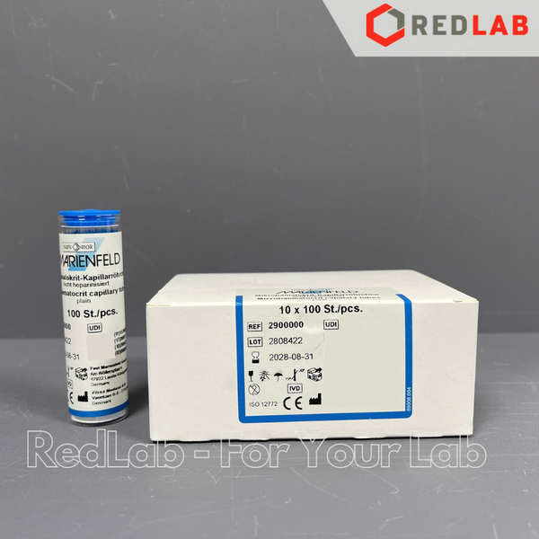 Ống mao quản 75μl dài 75mm, đường kính trong / ngoài: 1.2 / 1.6 mm, hãng MARIENFELD (hộp 100 cái), có VAT