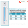 Ống sinh hàn bóng (Liebig) ISOLAB phần lạnh dài 250 400 mm, 2 đầu nhám 29/32, Liebig condenser, có VAT