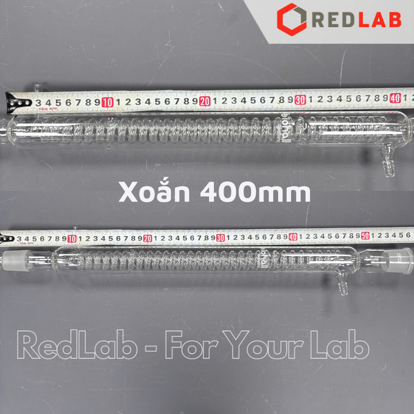 Ống sinh hàn xoắn BIOHALL 150 160 200 250 300 400 500 mm - 14/23 19/26 24/29 29/32 (Coil Condensor) thủy tinh boro 3.3, có VAT